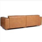 LARGE WAX LEATHER SOFA 3954
