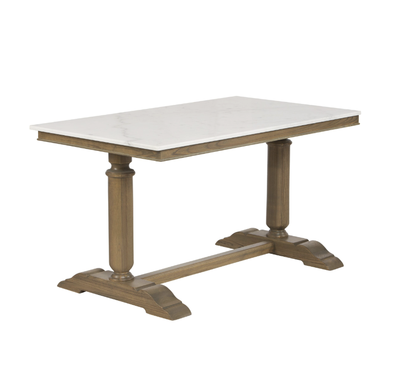 YORK MARBLE TOP DINING TABLE 1.4M