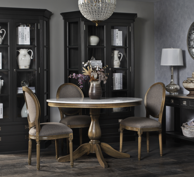 YORK MARBLE TOP ROUND DINING TABLE Φ1.25M