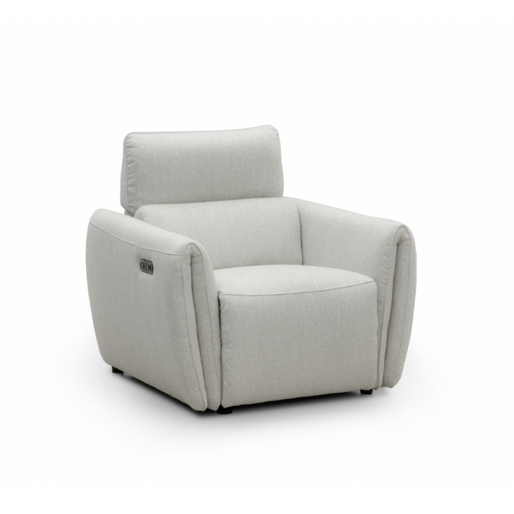 Fabric / Leather Power Recliner with Adjustable Headrest 4079