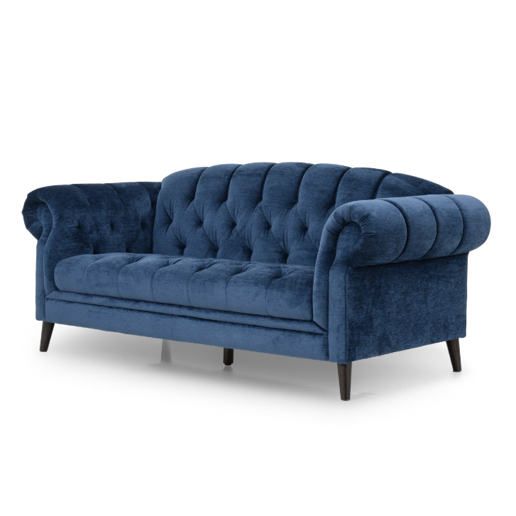 Chesterfield Fabric 3 Seater Sofa 4381