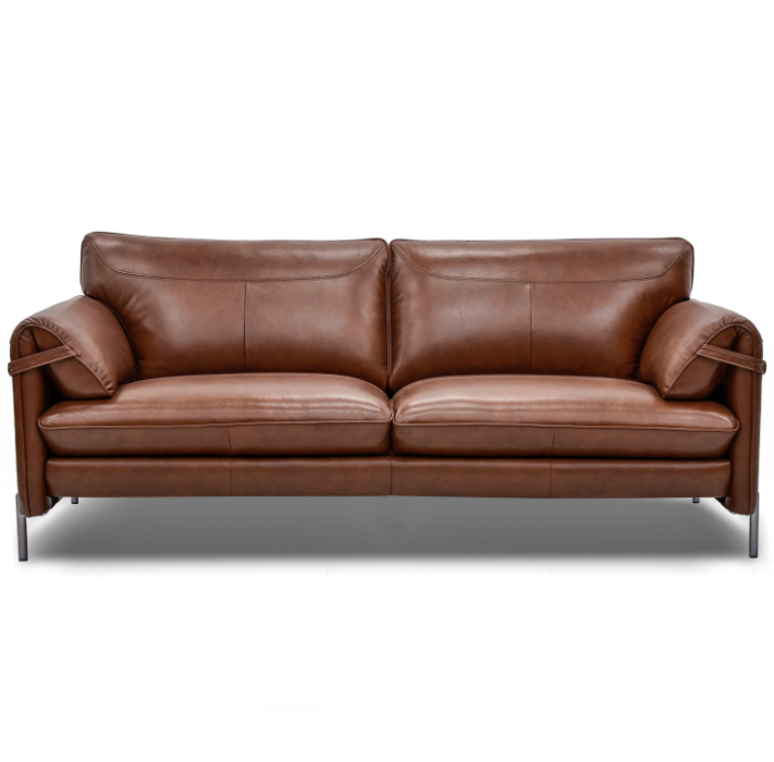 Full Cow Hide Leather Sofa 3487