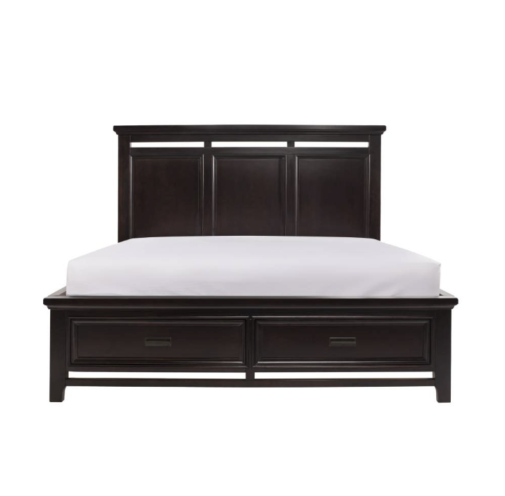 Lyon Wooden Low Footboard Bed w 2 drawers