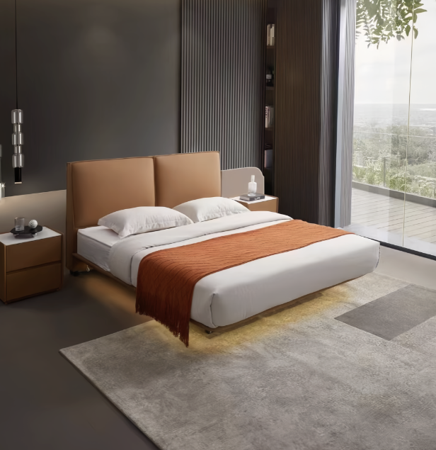 Aurelia 8709#A Leather Bed Frame