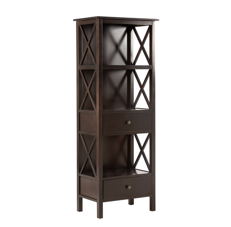 Bonn Bookcase w 2 Drawers JM104-BC04