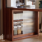 Fiona Solid Wood Sintered Stone Slim Sideboard