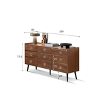 Enoch Walnut Wood Chest of Drawers