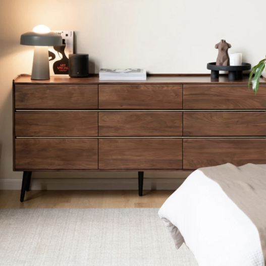 Enoch Walnut Wood Chest of Drawers
