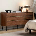 Enoch Walnut Wood Chest of Drawers