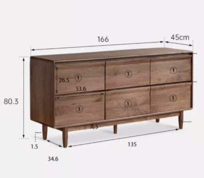 Loris Solid Wood Chest of Drawers