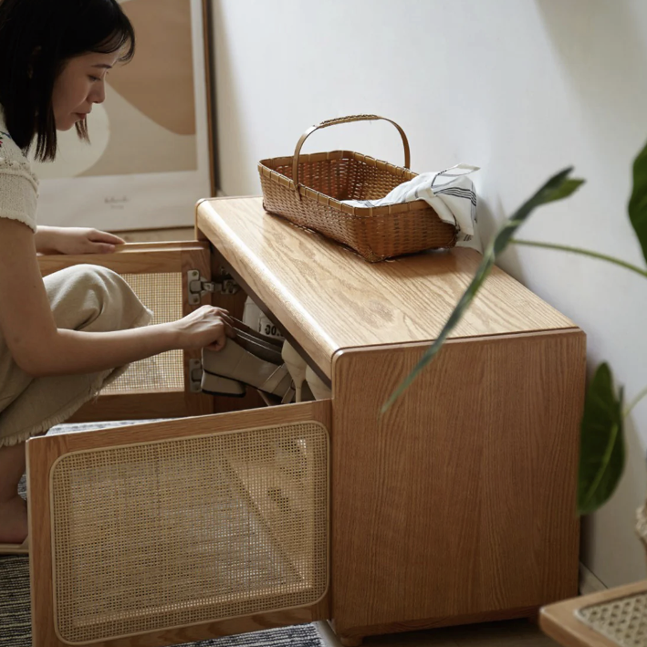 Yuri Rattan Entryway Bench