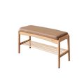 Shinta Shoe Bench With Faux Leather Cushion
