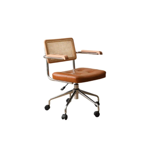 Paige Rattan Swivel Office Chair