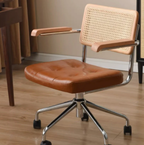 Paige Rattan Swivel Office Chair