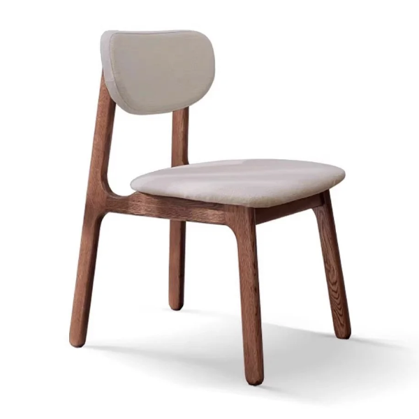 Kei Oak Wood Upholstered Dining Chair
