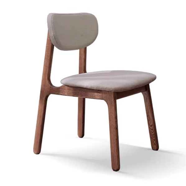 Kei Oak Wood Upholstered Dining Chair