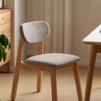 Kei Ash Wood Upholstered Dining Chair