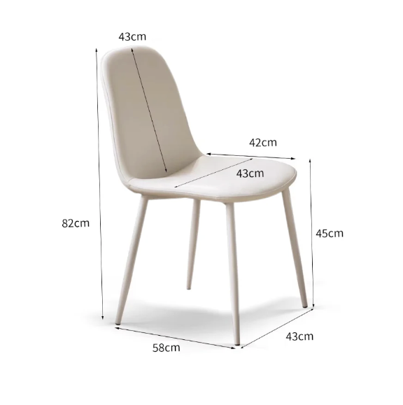 Jenna Vegan Leather Dining Chair
