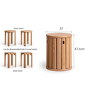 Elliot Stackable Solid Wood Stool