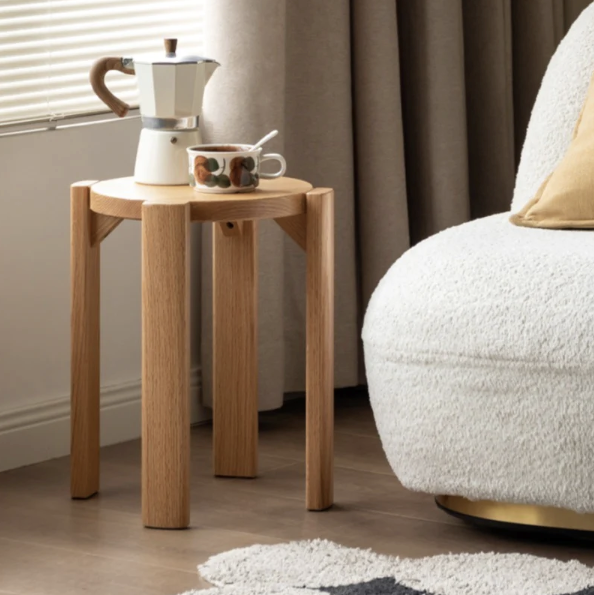 Elliot Stackable Solid Wood Stool