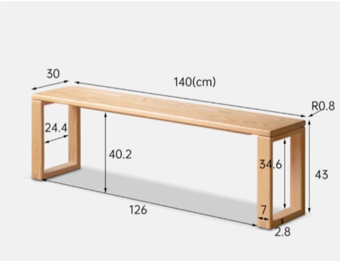 Atlas Solid Wood Dining Bench