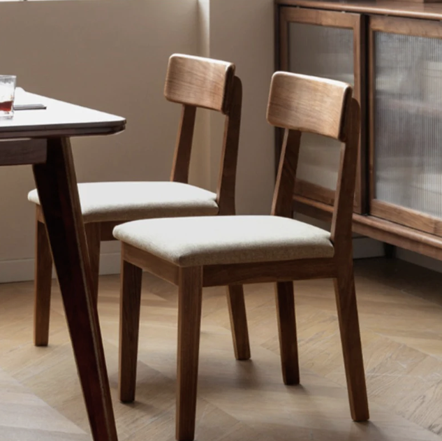Nadia Walnut Upholstered Dining Chair
