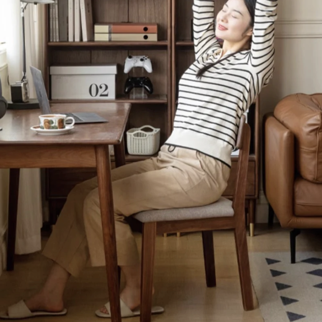 Nadia Walnut Upholstered Dining Chair
