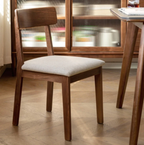 Nadia Walnut Upholstered Dining Chair