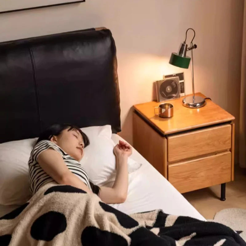Shinji Solid Wood Bedside Table