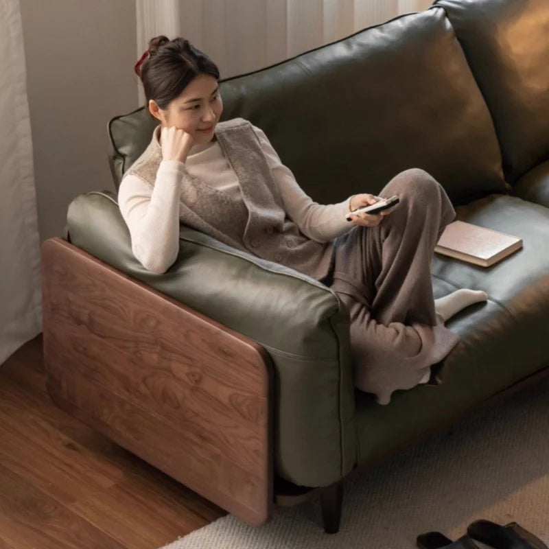 Takumi 3 Seater Leather Sofa