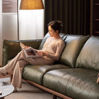 Takumi 3 Seater Leather Sofa