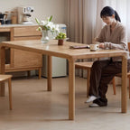 Titan Solid Oak Wood Dining Table