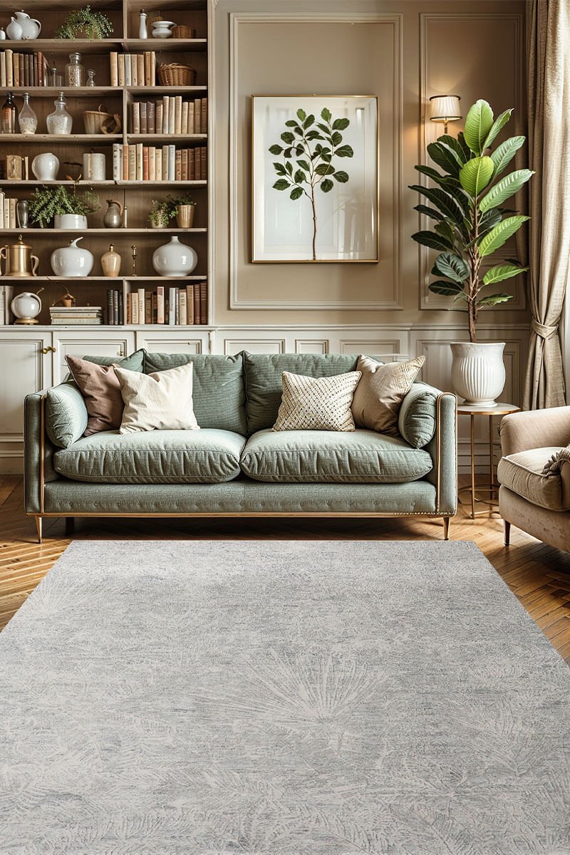 Tropical Gray Rugs 03345A Made in Turkiye