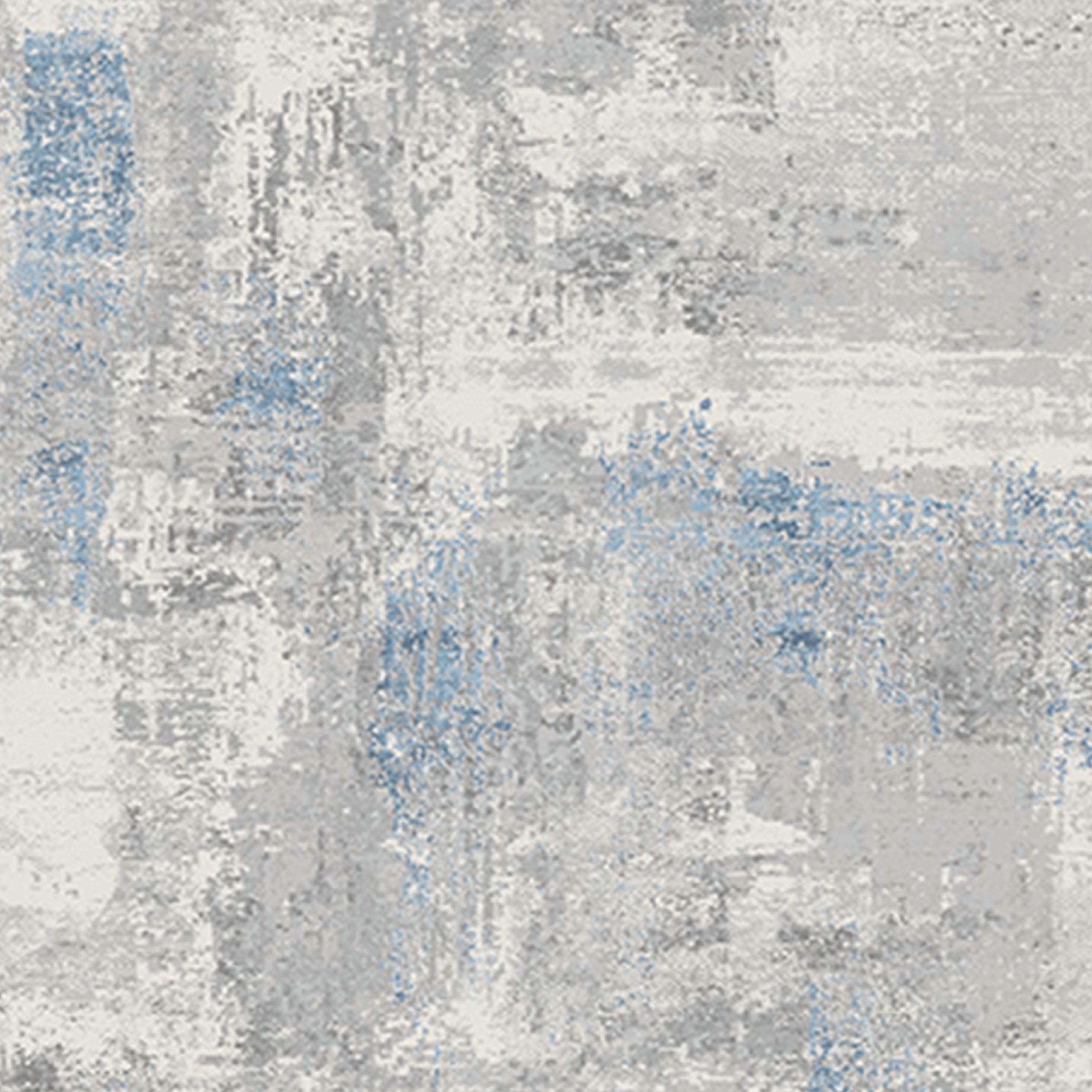 Vista Collection Light Blue Cream Rug V546A