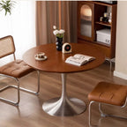 Walter Solid Wood Tulip Round Dining Table