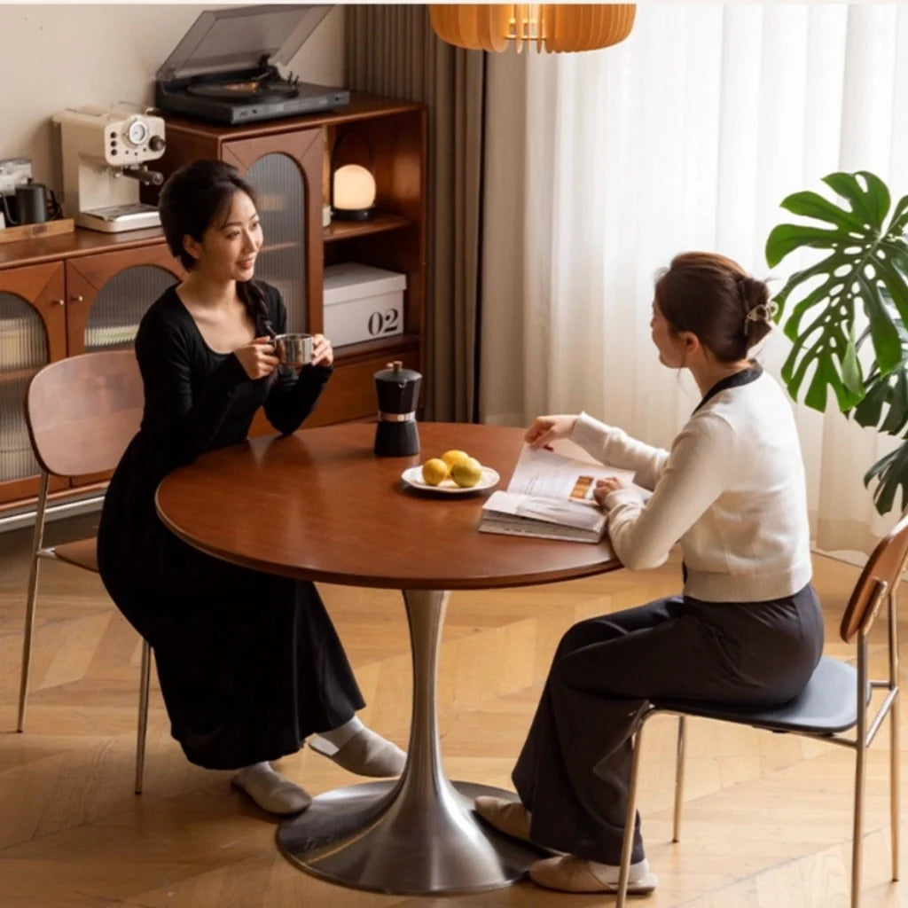 Walter Solid Wood Tulip Round Dining Table