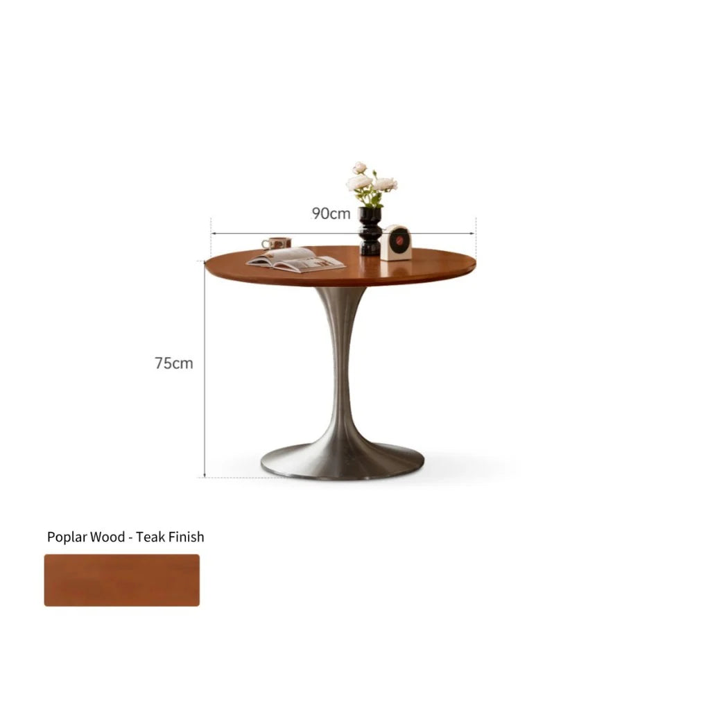 Walter Solid Wood Tulip Round Dining Table