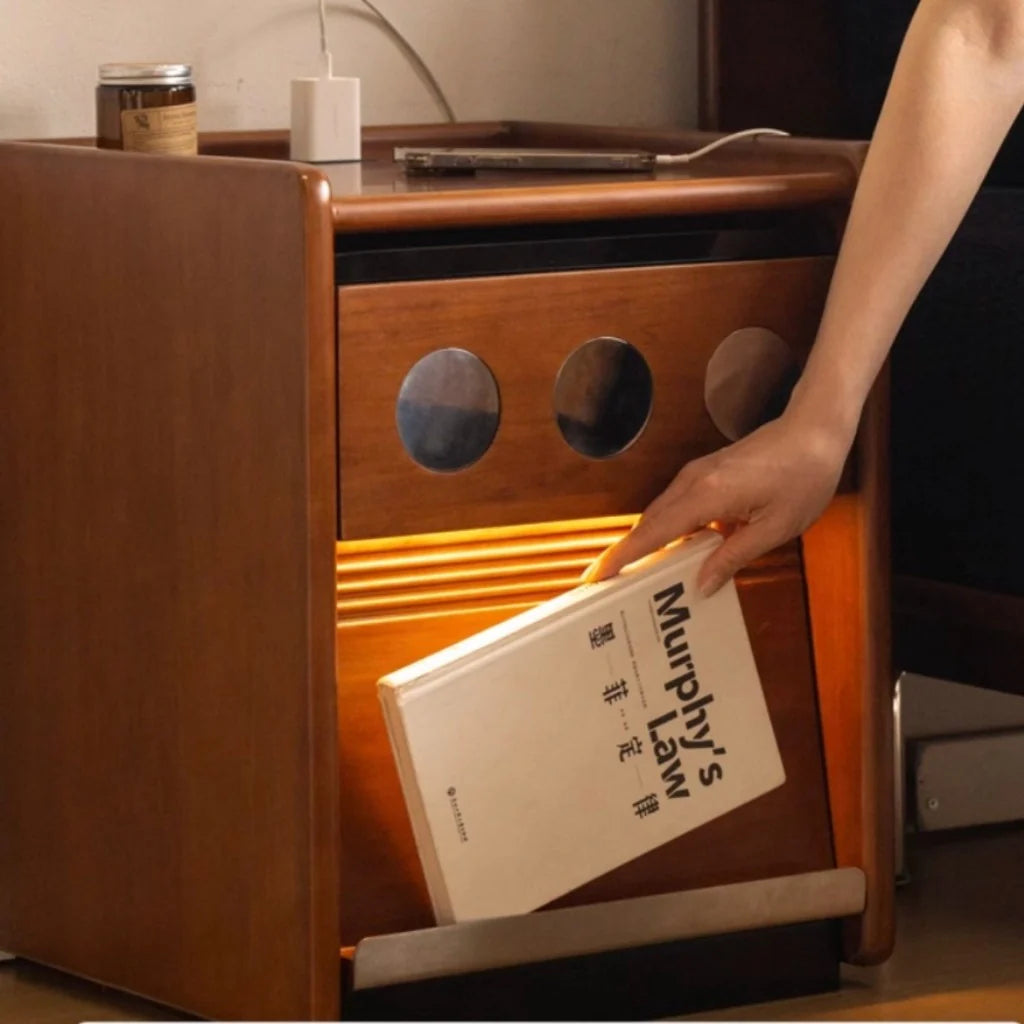 Yoko Solid Wood Bedside Table