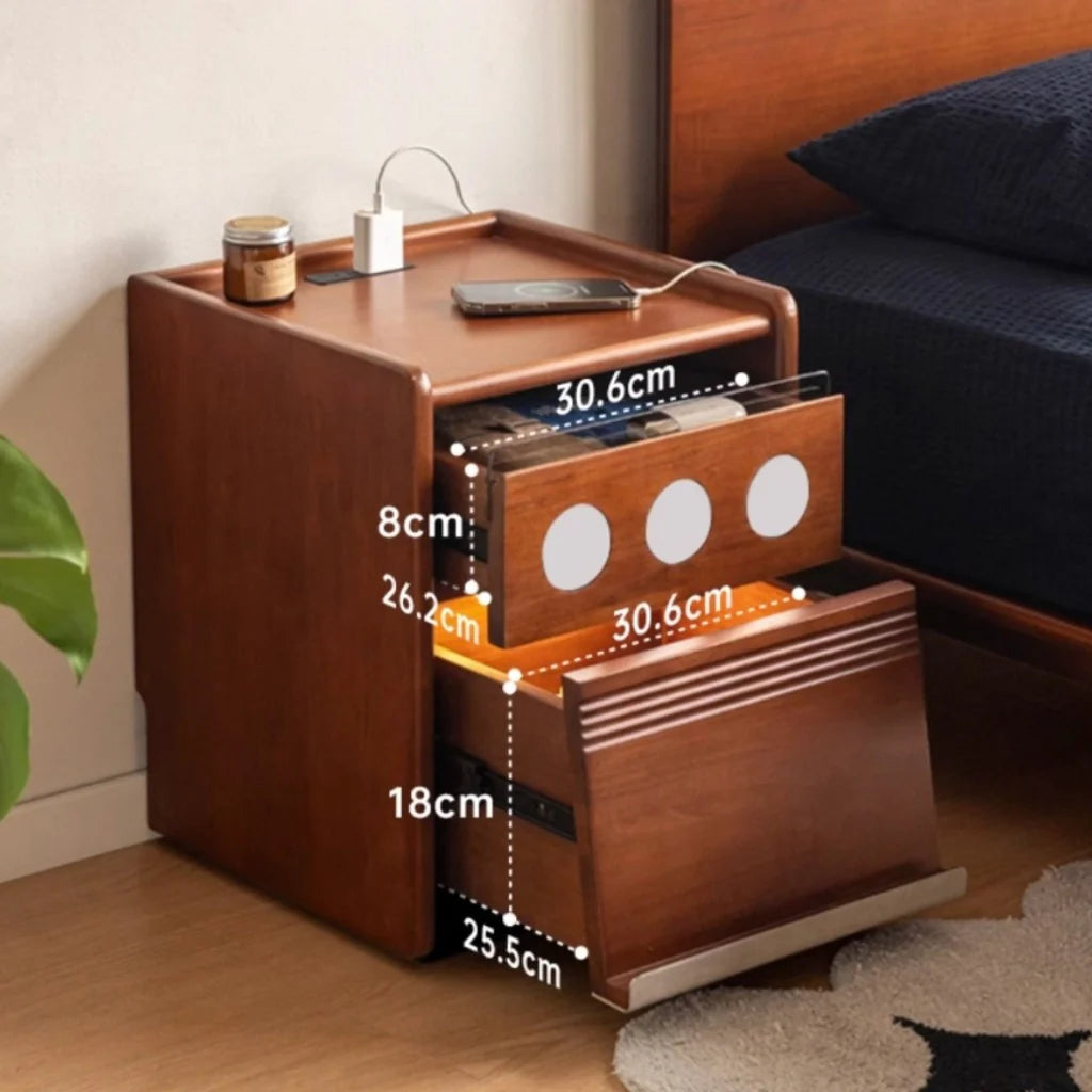 Yoko Solid Wood Bedside Table