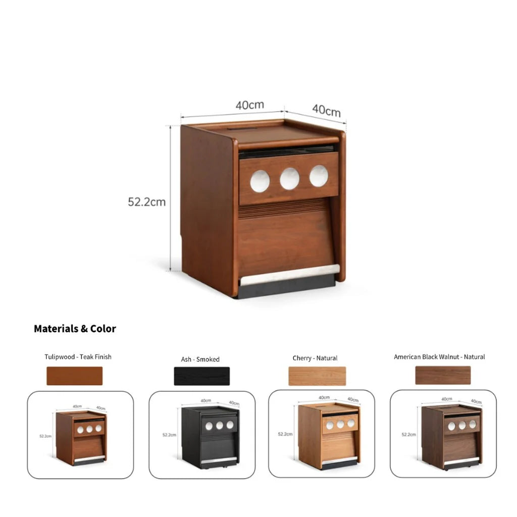 Yoko Solid Wood Bedside Table