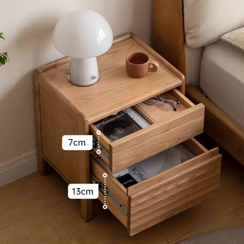 Yuki Solid Wood Bedside Table