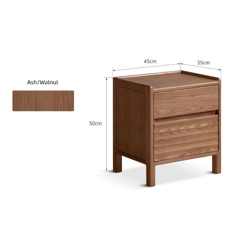 Yuki Solid Wood Bedside Table