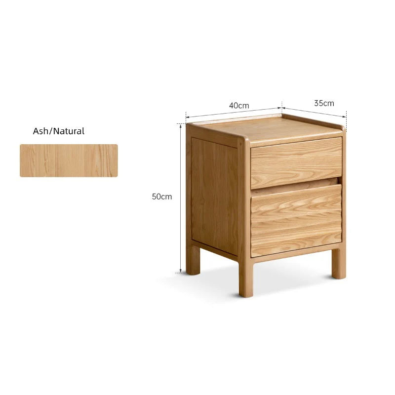 Yuki Solid Wood Bedside Table