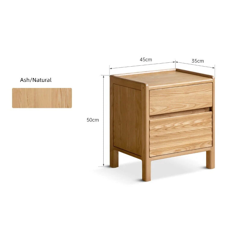 Yuki Solid Wood Bedside Table