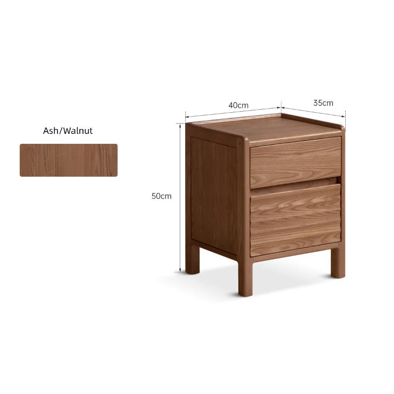 Yuki Solid Wood Bedside Table