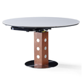 Circa White Sintered Stone Extendable Table