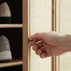 Yuri Rattan Wide Shoe Cabinet