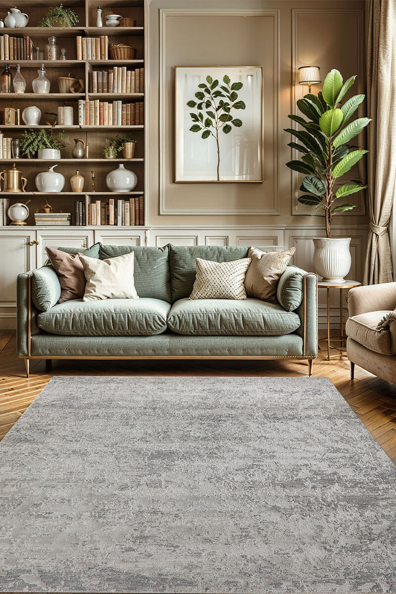 Tropical Gray Rugs 03337A Made in Turkiye